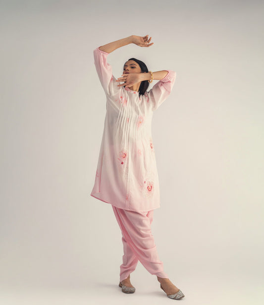 Floral Pintucks Kurta