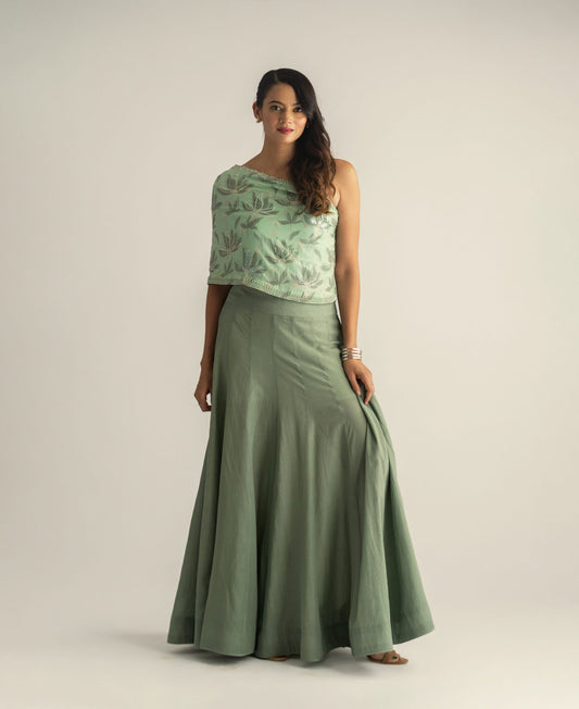 One Shoulder Top with Skirt