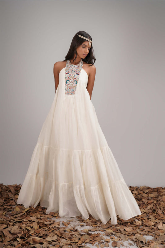 3 Tier Chanderi Kurta