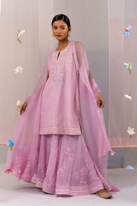 Kyra Embroidered Sharara Set