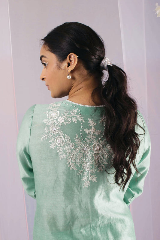 Pearl Embroidered Sharara Suit Set