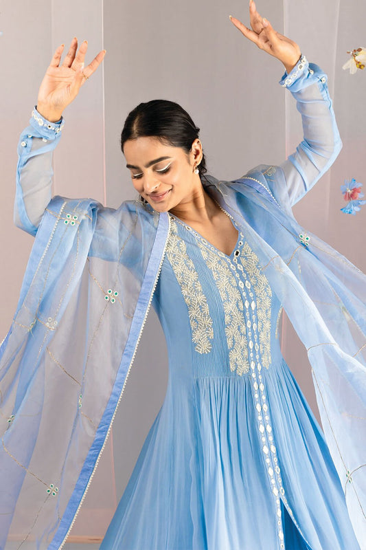 Georgette Embroidered Suit Set