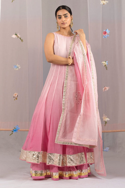 Kyra Ombre Pink Anarkali
