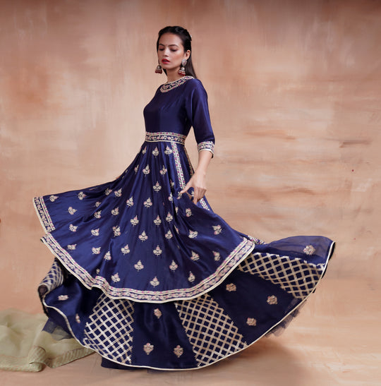 Gota Box Anarkali Lehenga