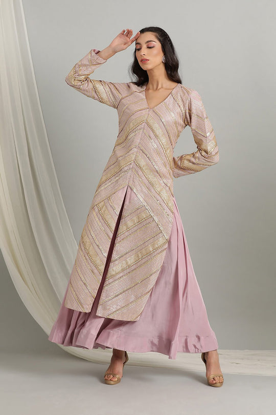 Kyra The Geometrical Jacket Suit Set