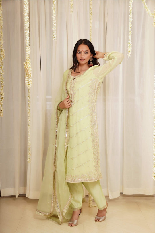 The Pista Green Suit Set