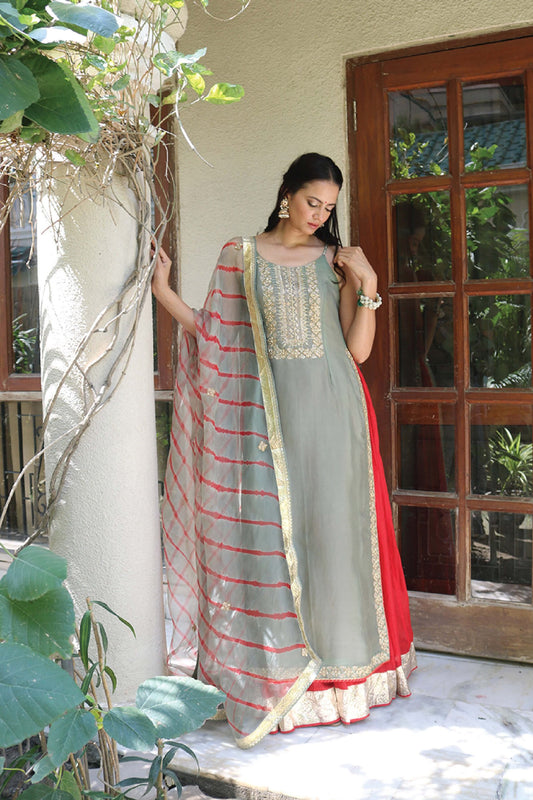 Leheriya Anarkali Suit set