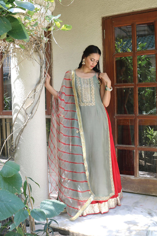 Leheriya Anarkali Suit set