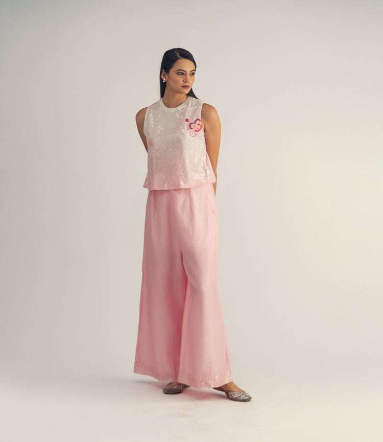 Shell Pink Top with Pants