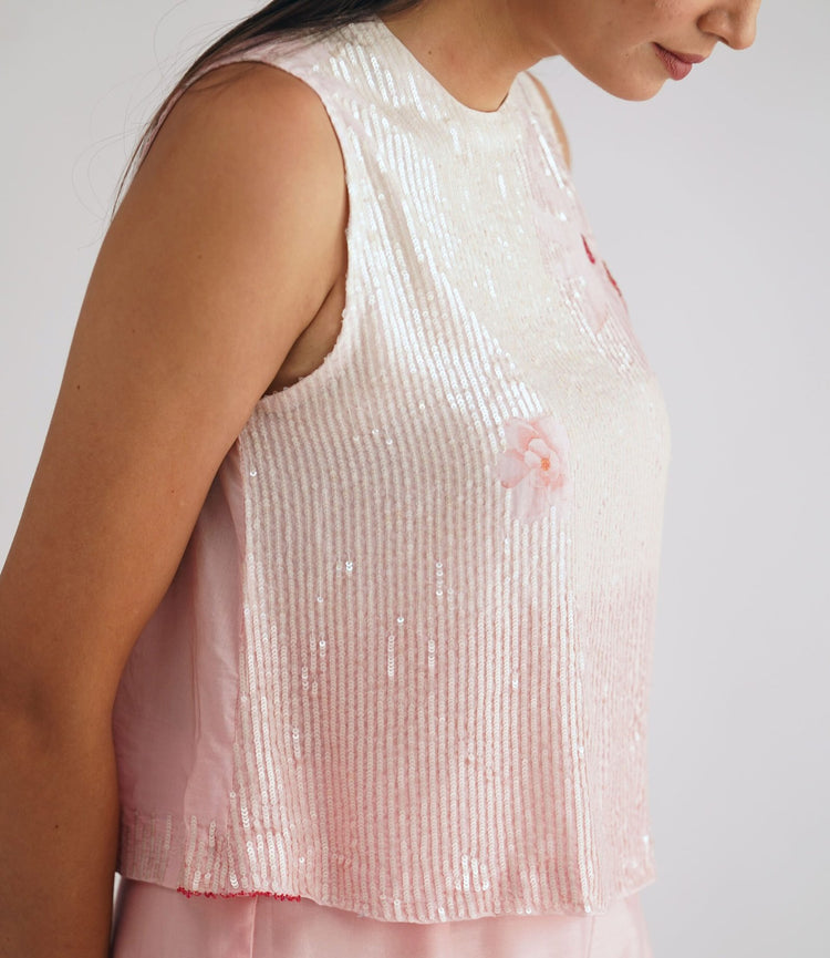 Shell Pink Top with Pants