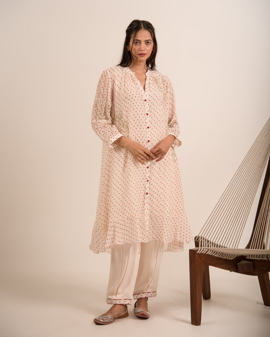 Kyra Bandhani print kurta