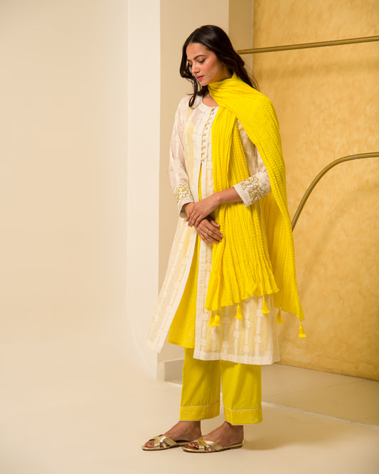 Kyra Chanderi Jacket Style Suit Set