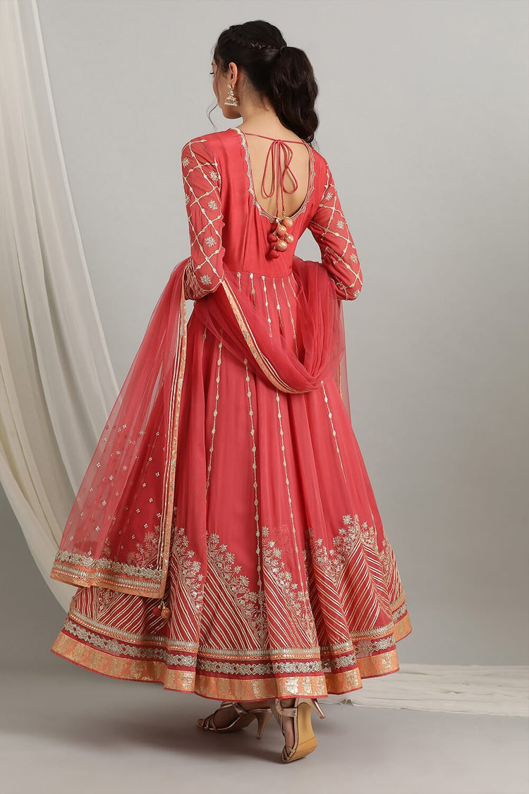 Kyra Coral Anarkali Suit Set