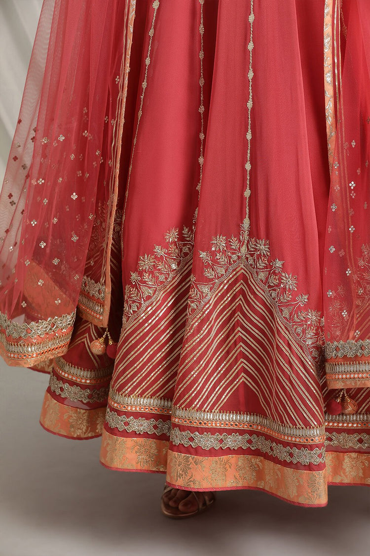 Kyra Coral Anarkali Suit Set