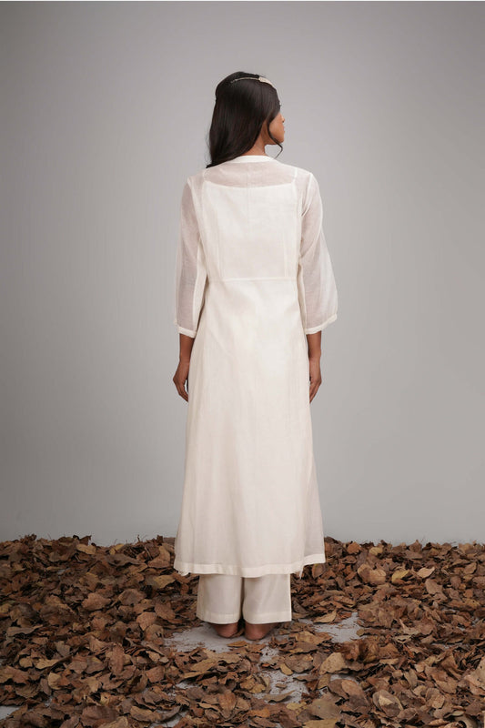 Straight Chanderi Kurta With Yok