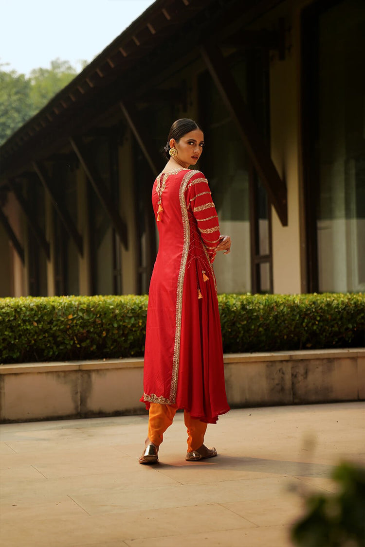 Kyra The Red Embroidered Suit Set