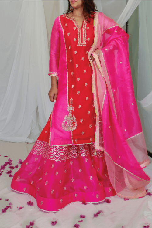 Organza Sharara Suit Set