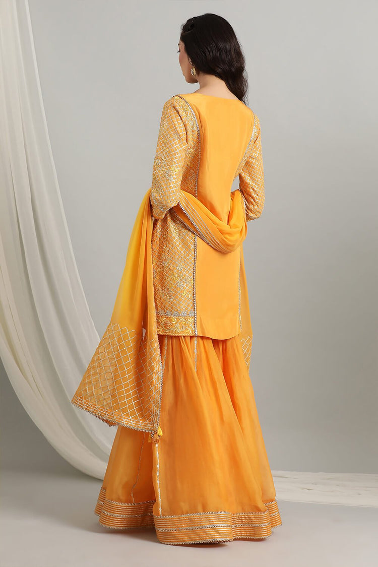 Kyra Yellow Embroidered Suit Set